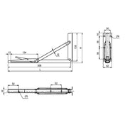 Fällbar Konsol 270-315mm Vit 100kg (2-Pack)