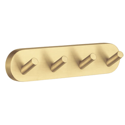 4-hook Home Satin brass