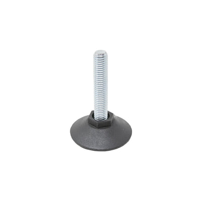 Möbelfot 65mm M10 Zink/Svart Plast