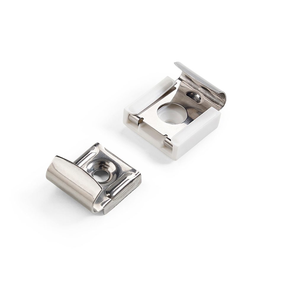 Spegelklammer Nickel/Plast 2-Pack