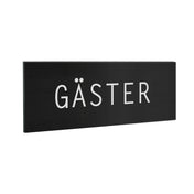 XTRA Self-Adhesive Toilet Sign Guests Black