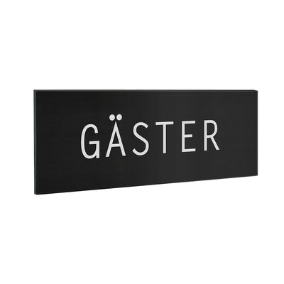 XTRA Self-Adhesive Toilet Sign Guests Black