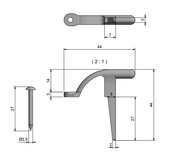 Casement Hook/Window Hook Brass-Plated