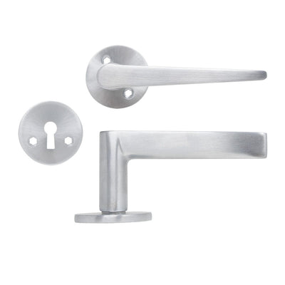 Door Handle Satin Chrome Complete