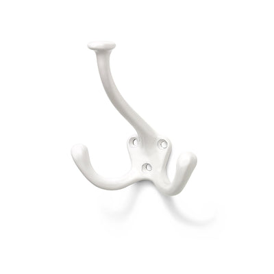Double Hook with Hat Peg White