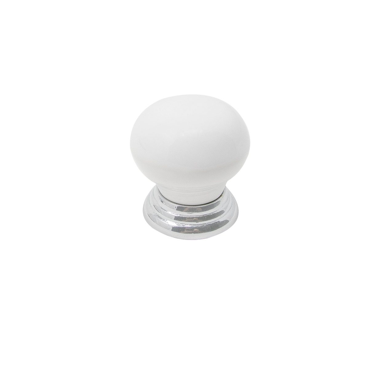 Knob Bella 30mm Chrome/White Porcelain