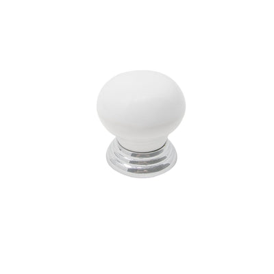 Greb Bella 30 mm Krom/Hvid Porcelæn