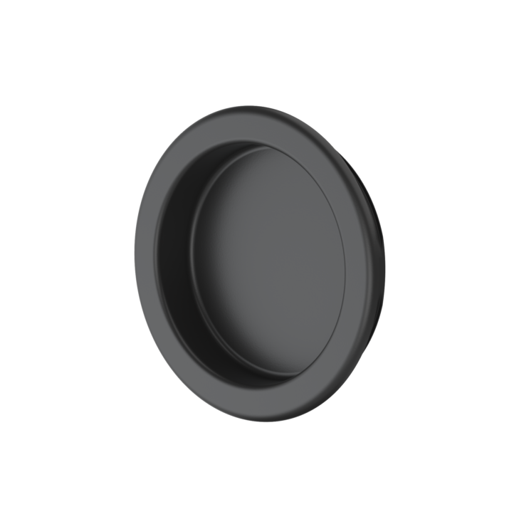 Recessed Cup Handle Black 2-Pack