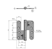 Løftehængsel 3228 110 mm Rustfri