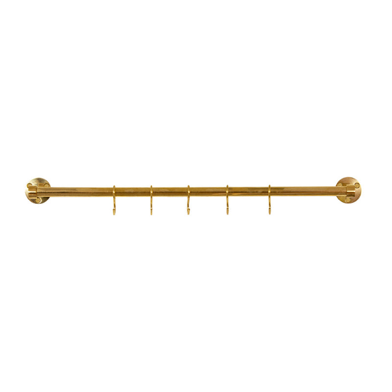 Aveny Kitchen Rail 600mm Complete Unfinished Brass