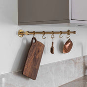 Aveny Kitchen Rail 600mm Complete Unfinished Brass