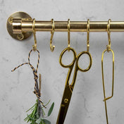 Aveny Kitchen Rail 600mm Complete Unfinished Brass