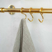 Aveny Kitchen Rail 600mm Complete Unfinished Brass