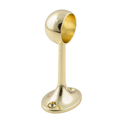 Tube Bracket End Bracket Brass-plated 25 mm