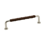 Handle 128 C/C Nickel/Brown Leather