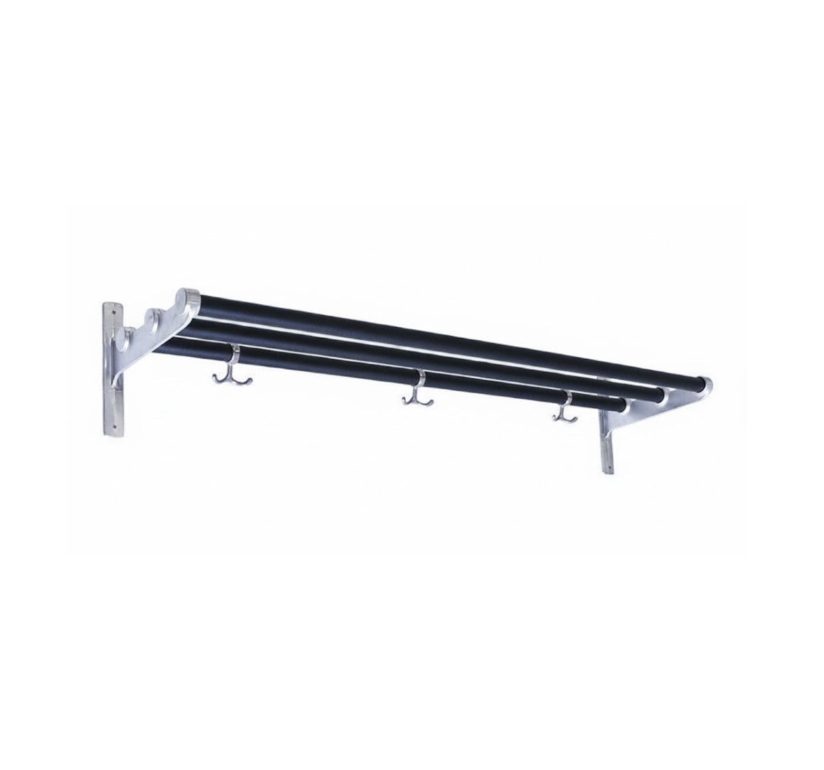 Nostalgi Hat Shelf Black/alu 1 meter