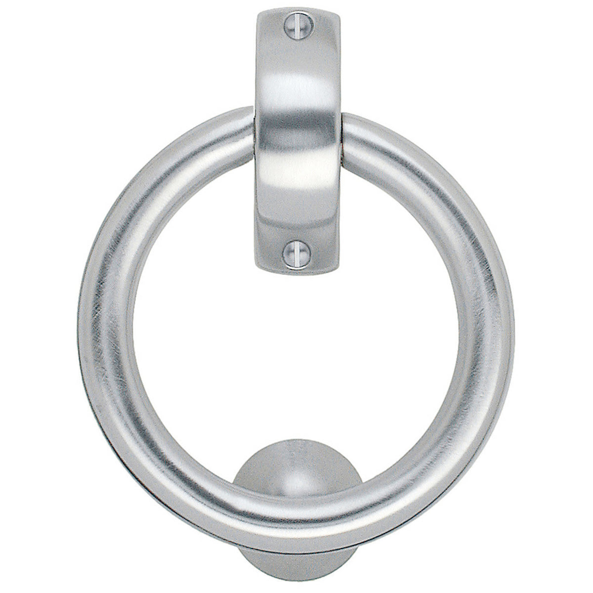 Door Knocker Round Satin Chrome Base Material: Zinc
