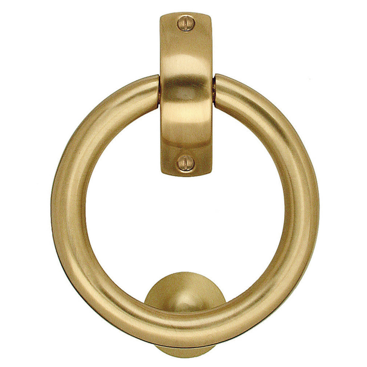 Door Knocker Round Satin Brass