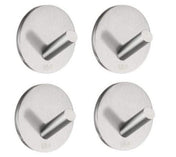 4-PACK Small Single Hook Self-Adhesive Stainless steel