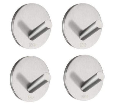4-PACK Liten Enkelkrok Självhäftande Rostfri