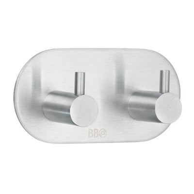 Self-Adhesive Double Hook with Hook Stainless steel