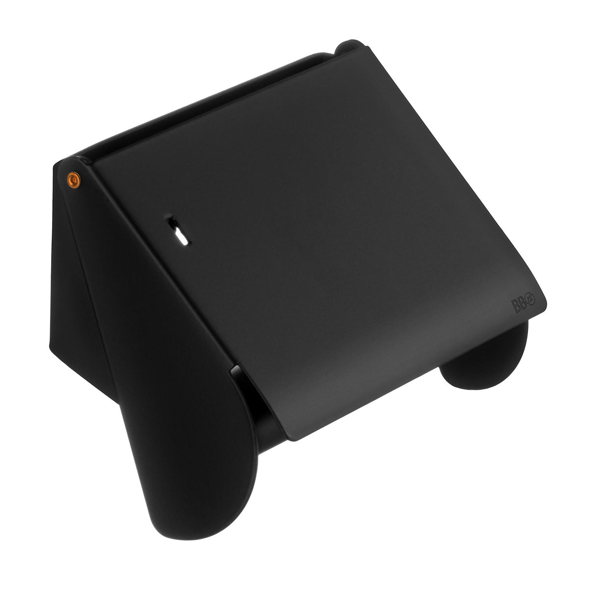 Self-Adhesive Spring-Loaded Toilet-Roll Holder Black