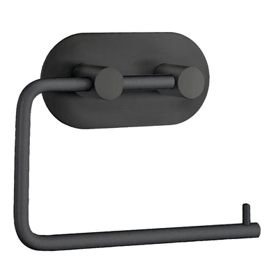 Self-Adhesive Toilet roll holder Round Black