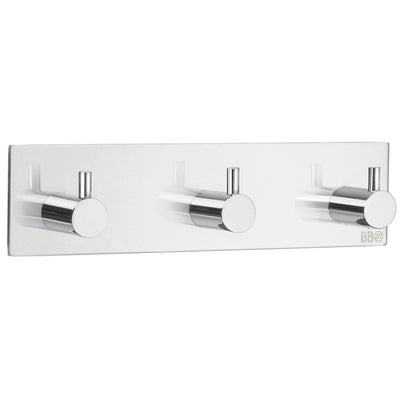 Triple Hook Self-Adhesive Chrome