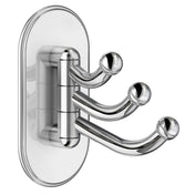 Self-Adhesive Swivel Triple Hook Chrome