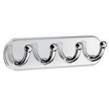 Self-Adhesive Four-Hook Rack Chrome