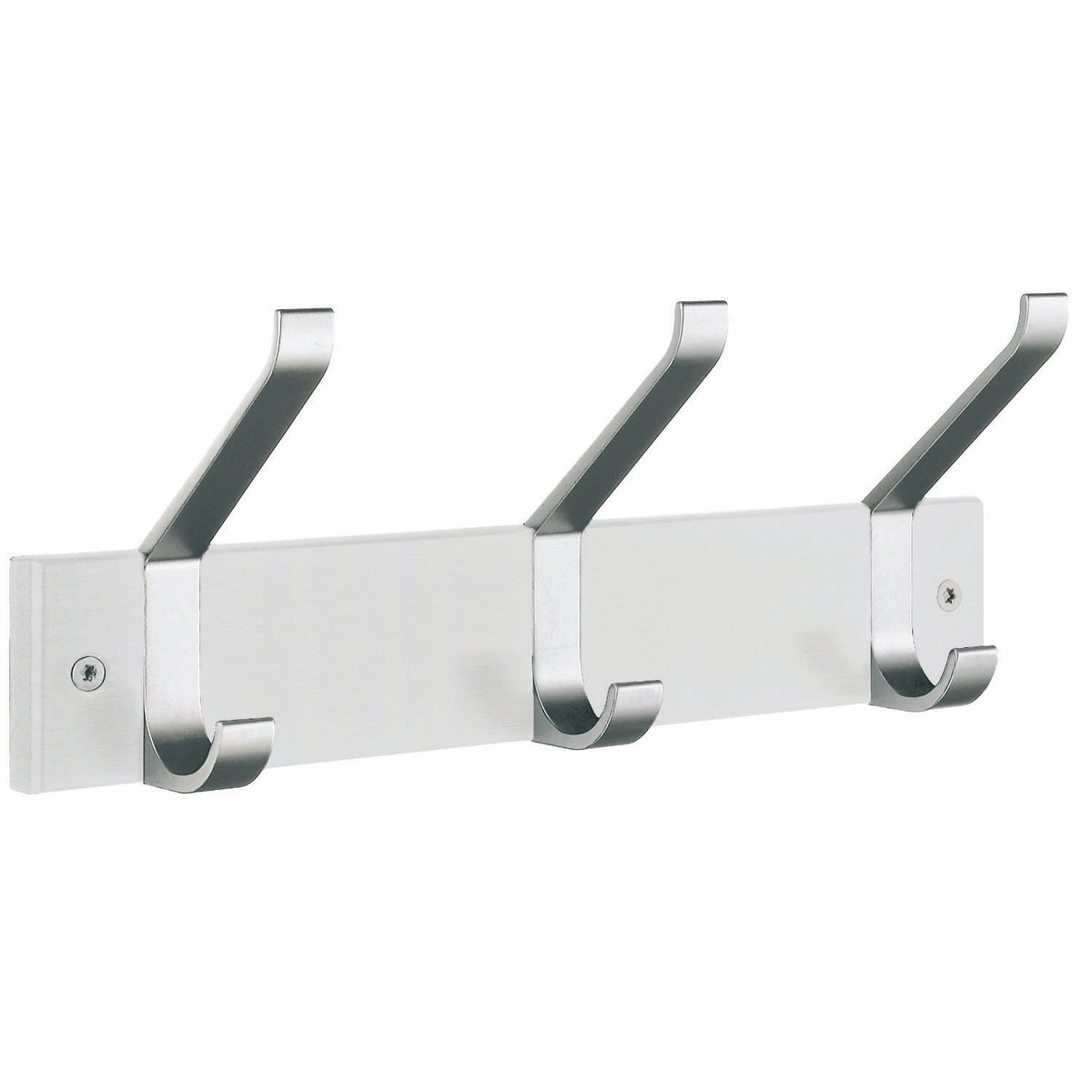 Knagerække 3-krog Hvid/Aluminium