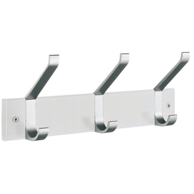 Klädhängare 3-krok Vit/Aluminium