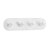 Self-Adhesive 4-hook Round White