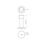Door Stop 85mm Black (Stainless steel)