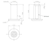 Cap Nut/Polished Sleeve M4 Brass
