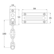 Safety Chain/Door Restrictor 85mm Antique-Finished