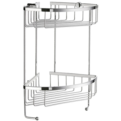 SIDELINE Double Corner shower basket Chrome
