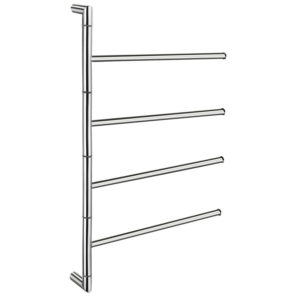 OUTLINE LITE Swivel Towel rail 4-Arm Polished Stainless steel