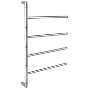 OUTLINE LITE Swivel Towel rail 4-Arm Polished Stainless steel