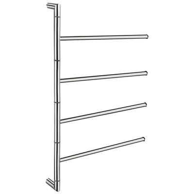 OUTLINE LITE Swivel Towel rail 4-Arm Polished Stainless steel