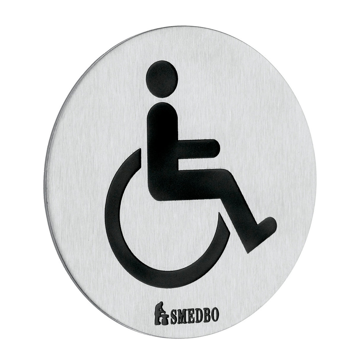 XTRA Self-Adhesive Accessible Toilet Sign Stainless Steel