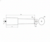 Leg 705MM Oak
