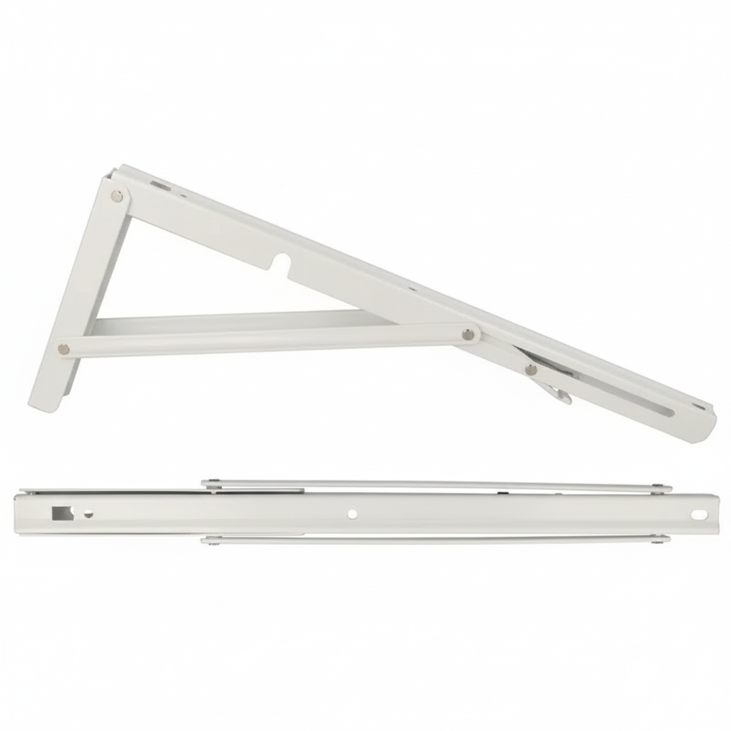 Sammenklappelig Konsol 300-400mm Hvid 60kg (2-Pak)
