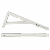 Sammenklappelig Konsol 300-400mm Hvid 60kg (2-Pak)