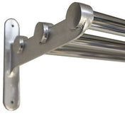 Retro hattehylde aluminium/krom
