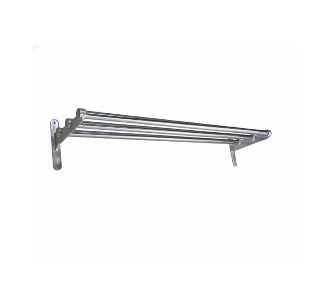 Retro hattehylde aluminium/krom