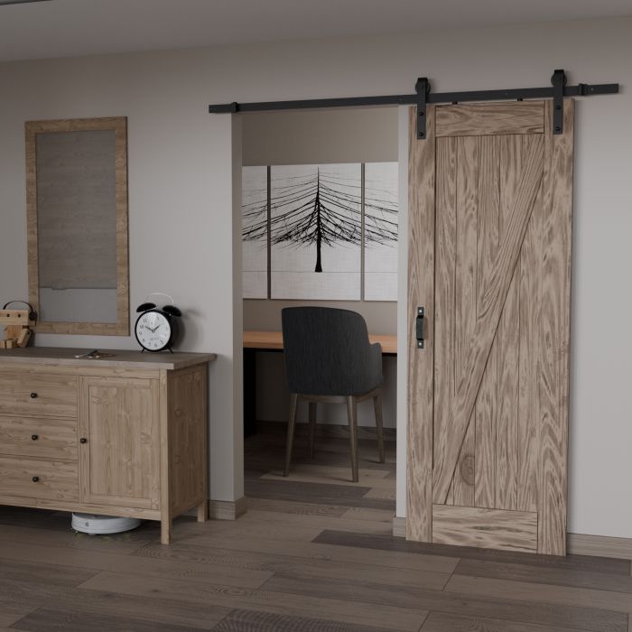Skyvedørsbeslag og skinne Barn Door 2-3 Meter