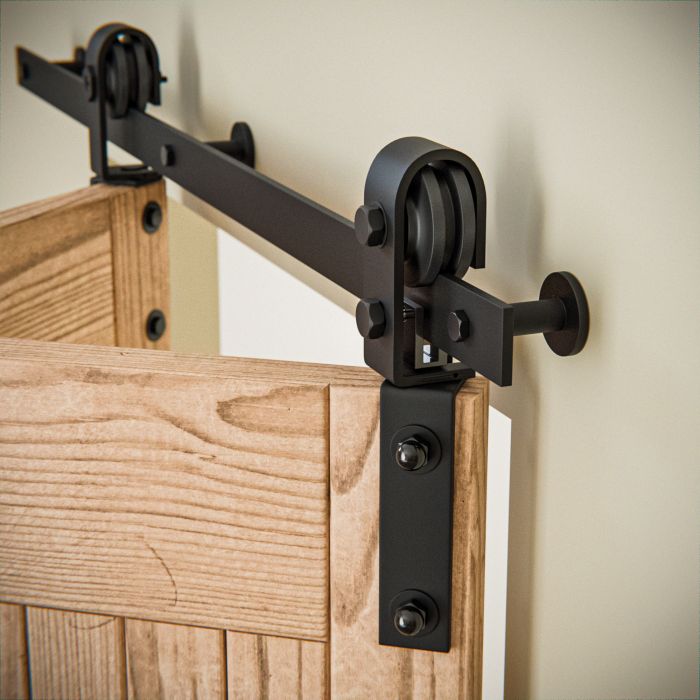Skyvedørsskinne "Barn-Door" for foldedør komplett sett