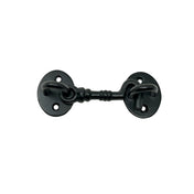 Throw Hook/Hasp 75-160 mm Black Lacquered