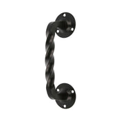 Pull Handle Black Lacquered Cast Iron 190 mm